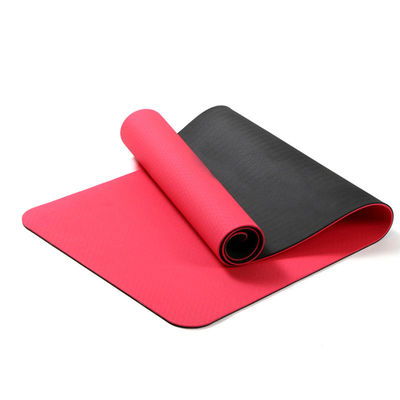 L'abitudine rosso-chiaro non slitta l'yoga amichevole Mat Foldable With Travel Bag del TPE di Pilates Eco