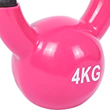 Addestramento solido Kettlebell di forza del ghisa del corpo di rosa per l'allenamento domestico della palestra 5