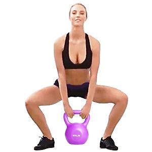 Il ghisa solido Kettlebell della manopola comoda pesa 10lb blu 15lb 20lb 4