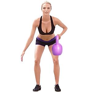 Il ghisa solido Kettlebell della manopola comoda pesa 10lb blu 15lb 20lb 5