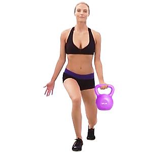 Il ghisa solido Kettlebell della manopola comoda pesa 10lb blu 15lb 20lb 6