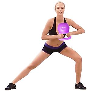 Il ghisa solido Kettlebell della manopola comoda pesa 10lb blu 15lb 20lb 8