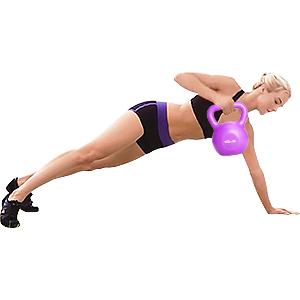 Il ghisa solido Kettlebell della manopola comoda pesa 10lb blu 15lb 20lb 9
