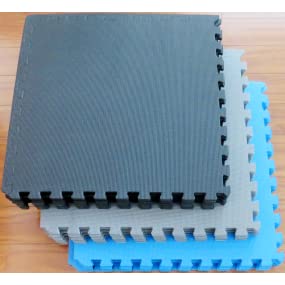 Non slitti l'esercizio nero Mat With di puzzle 1/2» EVA Foam Interlocking Tiles spessa extra 2