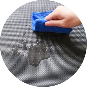 Non slitti l'esercizio nero Mat With di puzzle 1/2» EVA Foam Interlocking Tiles spessa extra 4
