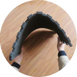 Non slitti l'esercizio nero Mat With di puzzle 1/2» EVA Foam Interlocking Tiles spessa extra 5