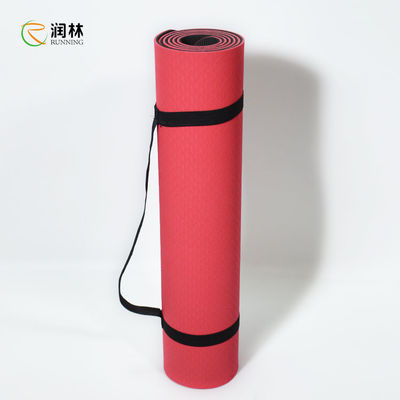 Yoga Mat Anti Tear Non Slip del TPE di forma fisica di Pilates con i segni di allineamento
