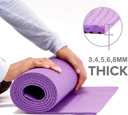 Yoga ad alta densità Mat Black Washable Customizable Logo del PVC di forma fisica della palestra