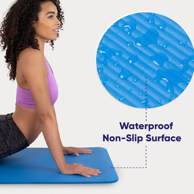 Yoga Mat Non Slip Custom Logo della palestra NBR 10mm 15mm con Carry Strap